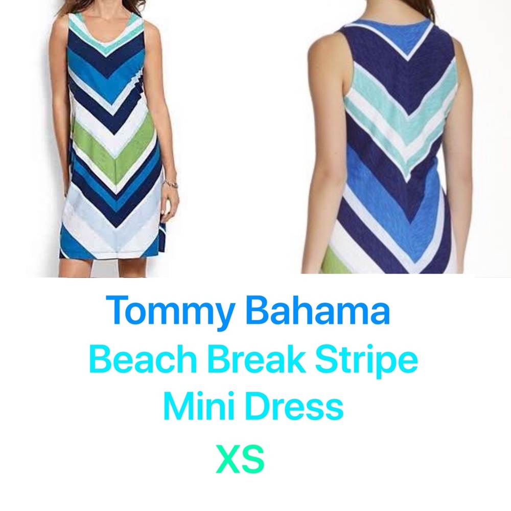 Summer Clearance Price Drop! Tommy Bahama Beach Break Stripe Mini Dress, XS